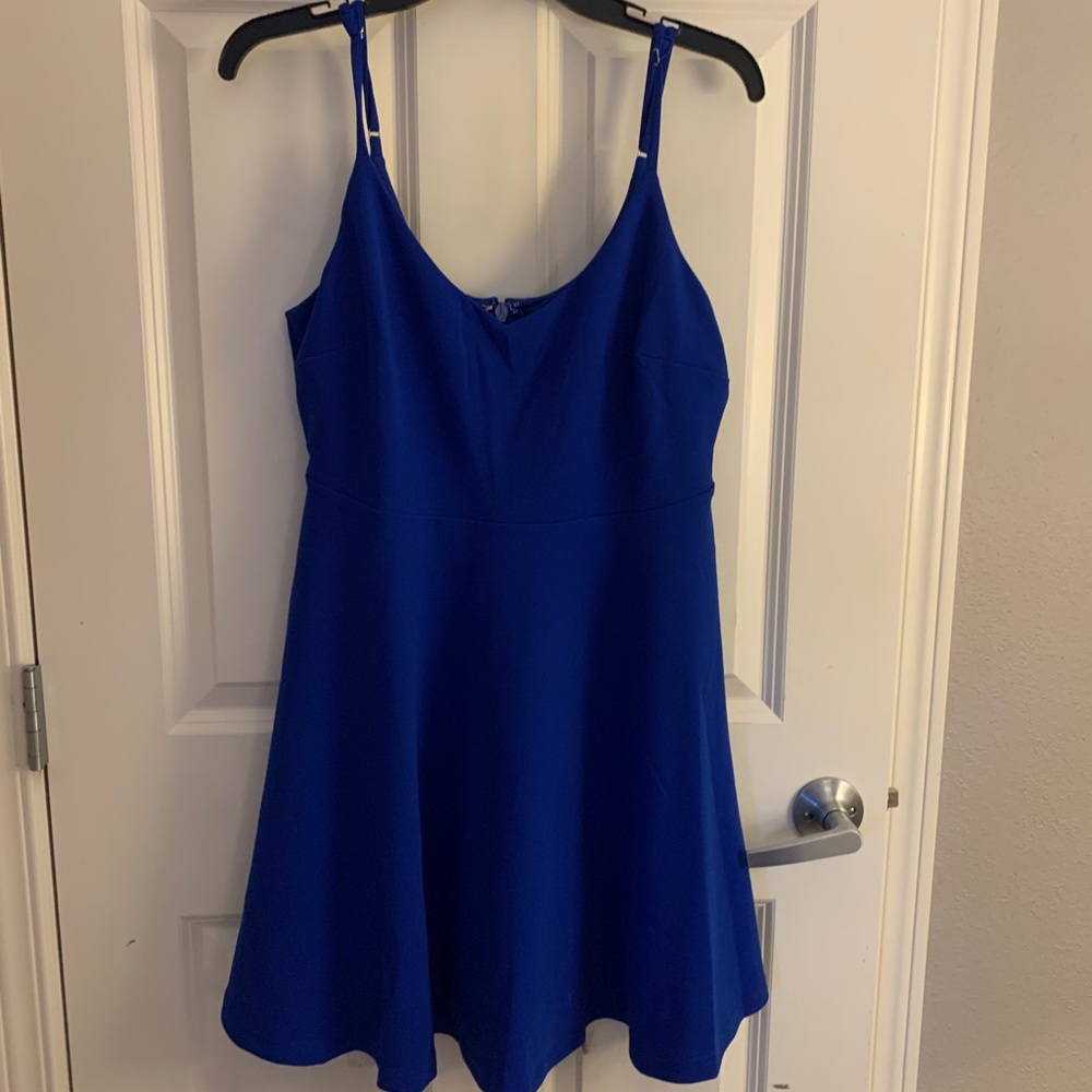 blue skater dress